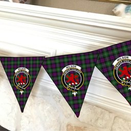 ScotsTee Shop Scottish Wilsons 175 Crest Tartan Triangle Flags Tartan Bunting, Pennants (12pcs)