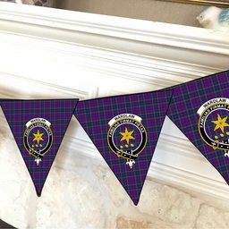 ScotsTee Shop Scottish Wardlaw Modern Crest Tartan Triangle Flags Tartan Bunting, Pennants (12pcs)
