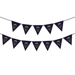 ScotsTee Shop Scottish MacCorquodale Modern Crest Tartan Triangle Flags Tartan Bunting, Pennants (12pcs)