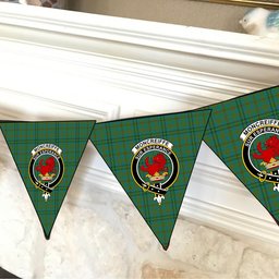 ScotsTee Shop Scottish Moncreiffe of Atholl Ancient Crest Tartan Triangle Flags Tartan Bunting, Pennants (12pcs)
