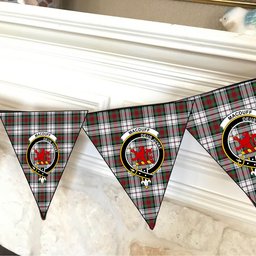 ScotsTee Shop Scottish MacDuff Dress Modern Crest Tartan Triangle Flags Tartan Bunting, Pennants (12pcs)