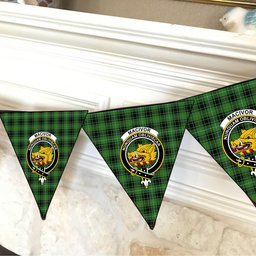 ScotsTee Shop Scottish MacIvor Hunting Ancient Crest Tartan Triangle Flags Tartan Bunting, Pennants (12pcs)