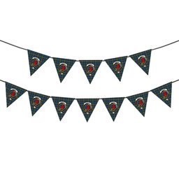 ScotsTee Shop Scottish MacNicol Hunting Crest Tartan Triangle Flags Tartan Bunting, Pennants (12pcs)