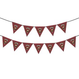 ScotsTee Shop Scottish MacDonald of Lochmaddy Modern Crest Tartan Triangle Flags Tartan Bunting, Pennants (12pcs)