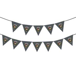 ScotsTee Shop Scottish McDonald Ancient Crest Tartan Triangle Flags Tartan Bunting, Pennants (12pcs)