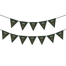 ScotsTee Shop Scottish Scott Green Crest Tartan Triangle Flags Tartan Bunting, Pennants (12pcs)