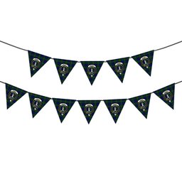 ScotsTee Shop Scottish MacKay 1819 Crest Tartan Triangle Flags Tartan Bunting, Pennants (12pcs)
