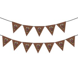 ScotsTee Shop Scottish Ogilvie (Ogilvy) of Strathallan Modern Crest Tartan Triangle Flags Tartan Bunting, Pennants (12pcs)