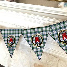 ScotsTee Shop Scottish McNachten Dress Ancient Crest Tartan Triangle Flags Tartan Bunting, Pennants (12pcs)