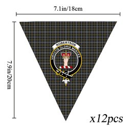 ScotsTee Shop Scottish Robertson Hunting #2 Ancient Crest Tartan Triangle Flags Tartan Bunting, Pennants (12pcs)