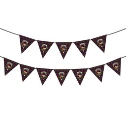 ScotsTee Shop Scottish McDonald Modern Crest Tartan Triangle Flags Tartan Bunting, Pennants (12pcs)