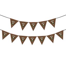 ScotsTee Shop Scottish Hunter USA Ancient Crest Tartan Triangle Flags Tartan Bunting, Pennants (12pcs)