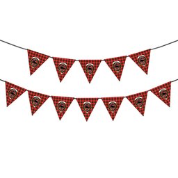 ScotsTee Shop Scottish Nisbet Modern Crest Tartan Triangle Flags Tartan Bunting, Pennants (12pcs)