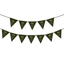 ScotsTee Shop Scottish McAlister of Glenbarr Hunting Crest Tartan Triangle Flags Tartan Bunting, Pennants (12pcs)