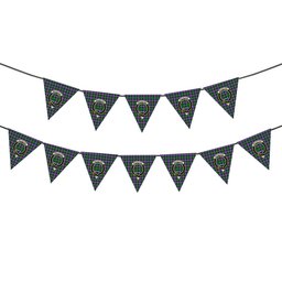 ScotsTee Shop Scottish MacArthur of Milton Ancient Crest Tartan Triangle Flags Tartan Bunting, Pennants (12pcs)
