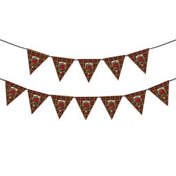 ScotsTee Shop Scottish Young Presidents Organisation Dress Crest Tartan Triangle Flags Tartan Bunting, Pennants (12pcs)
