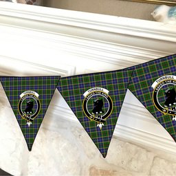 ScotsTee Shop Scottish Turnbull of Thornton Crest Tartan Triangle Flags Tartan Bunting, Pennants (12pcs)