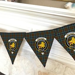 ScotsTee Shop Scottish MacTavish Hunting Crest Tartan Triangle Flags Tartan Bunting, Pennants (12pcs)