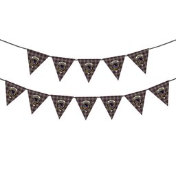 ScotsTee Shop Scottish MacDonell of Glengarry Dress Modern Crest Tartan Triangle Flags Tartan Bunting, Pennants (12pcs)