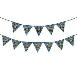 ScotsTee Shop Scottish Thompson Society Crest Tartan Triangle Flags Tartan Bunting, Pennants (12pcs)