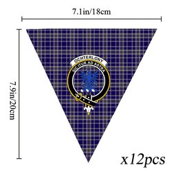 ScotsTee Shop Scottish Ochterlony Crest Tartan Triangle Flags Tartan Bunting, Pennants (12pcs)