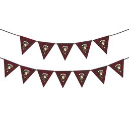 ScotsTee Shop Scottish Ruthven VS Crest Tartan Triangle Flags Tartan Bunting, Pennants (12pcs)