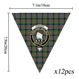ScotsTee Shop Scottish Tennant Ancient Crest Tartan Triangle Flags Tartan Bunting, Pennants (12pcs)