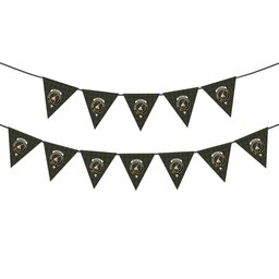 ScotsTee Shop Scottish MacMillan Hunting Modern SC Crest Tartan Triangle Flags Tartan Bunting, Pennants (12pcs)