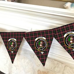 ScotsTee Shop Scottish Watson Kirby Crest Tartan Triangle Flags Tartan Bunting, Pennants (12pcs)