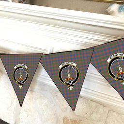 ScotsTee Shop Scottish MacIntyre Ancient Crest Tartan Triangle Flags Tartan Bunting, Pennants (12pcs)