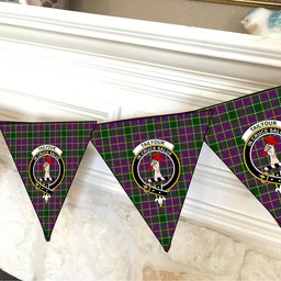 ScotsTee Shop Scottish Tailyour Crest Tartan Triangle Flags Tartan Bunting, Pennants (12pcs)
