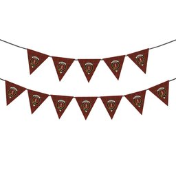 ScotsTee Shop Scottish MacAlister 1880 Crest Tartan Triangle Flags Tartan Bunting, Pennants (12pcs)