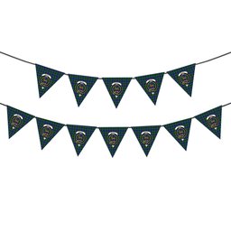 ScotsTee Shop Scottish Scott Green Sir Walter Crest Tartan Triangle Flags Tartan Bunting, Pennants (12pcs)