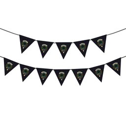 ScotsTee Shop Scottish MacArthur of Milton Hunting Crest Tartan Triangle Flags Tartan Bunting, Pennants (12pcs)