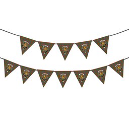ScotsTee Shop Scottish McGowan Ancient Crest Tartan Triangle Flags Tartan Bunting, Pennants (12pcs)