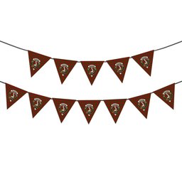 ScotsTee Shop Scottish McQuarrie Crest Tartan Triangle Flags Tartan Bunting, Pennants (12pcs)