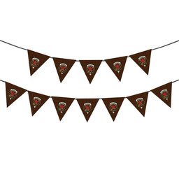 ScotsTee Shop Scottish MacDonell of Keppoch 3 Crest Tartan Triangle Flags Tartan Bunting, Pennants (12pcs)