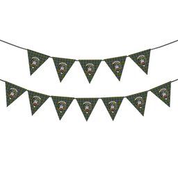 ScotsTee Shop Scottish MacDonald of Clan Ranald Ancient Crest Tartan Triangle Flags Tartan Bunting, Pennants (12pcs)