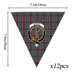 ScotsTee Shop Scottish Spens Crest Tartan Triangle Flags Tartan Bunting, Pennants (12pcs)