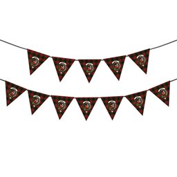 ScotsTee Shop Scottish Skene of Cromar Black Crest Tartan Triangle Flags Tartan Bunting, Pennants (12pcs)
