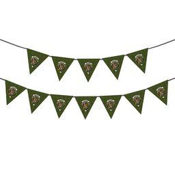 ScotsTee Shop Scottish McKinnon Hunting Modern Crest Tartan Triangle Flags Tartan Bunting, Pennants (12pcs)