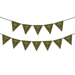 ScotsTee Shop Scottish McAlister of Glenbarr Hunting Modern Crest Tartan Triangle Flags Tartan Bunting, Pennants (12pcs)