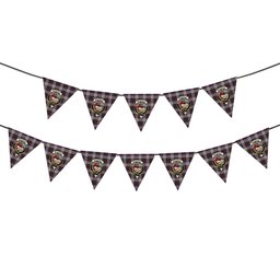 ScotsTee Shop Scottish McDonald Dress Modern Crest Tartan Triangle Flags Tartan Bunting, Pennants (12pcs)