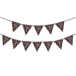 ScotsTee Shop Scottish MacCulloch Dress Crest Tartan Triangle Flags Tartan Bunting, Pennants (12pcs)