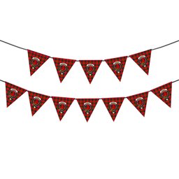 ScotsTee Shop Scottish McNicol of Scorrybreac Crest Tartan Triangle Flags Tartan Bunting, Pennants (12pcs)