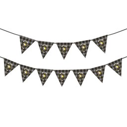 ScotsTee Shop Scottish Stewart of Appin Dress Crest Tartan Triangle Flags Tartan Bunting, Pennants (12pcs)