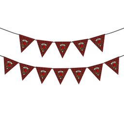 ScotsTee Shop Scottish McNicol Modern Crest Tartan Triangle Flags Tartan Bunting, Pennants (12pcs)