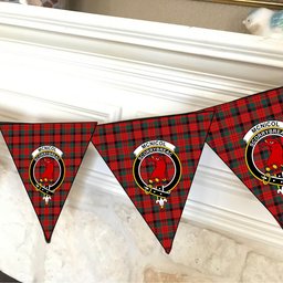 ScotsTee Shop Scottish McNicol Modern Crest Tartan Triangle Flags Tartan Bunting, Pennants (12pcs)
