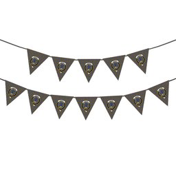 ScotsTee Shop Scottish Stirling SC Crest Tartan Triangle Flags Tartan Bunting, Pennants (12pcs)