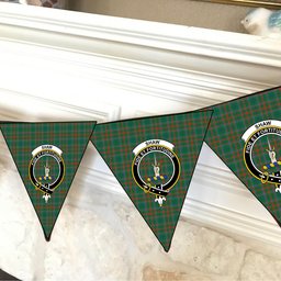 ScotsTee Shop Scottish Shaw of Tordarroch Hunting Ancient Crest Tartan Triangle Flags Tartan Bunting, Pennants (12pcs)